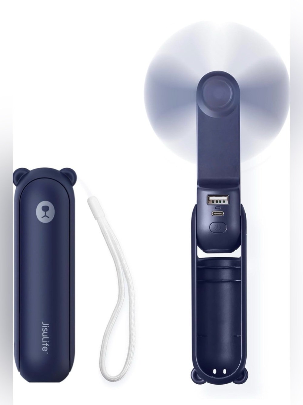 Portable USB Mini Fan in Deep Navy Blue